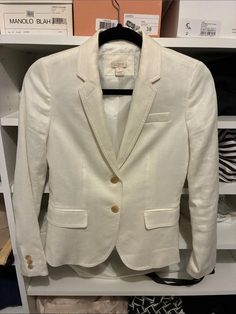 J. Crew Women's Cream Tailored Blazer